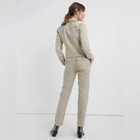 Lucky Brand | Khaki Boyfriend Distressed Utility Ankle Pants, Size 6 - Picture 3 of 11